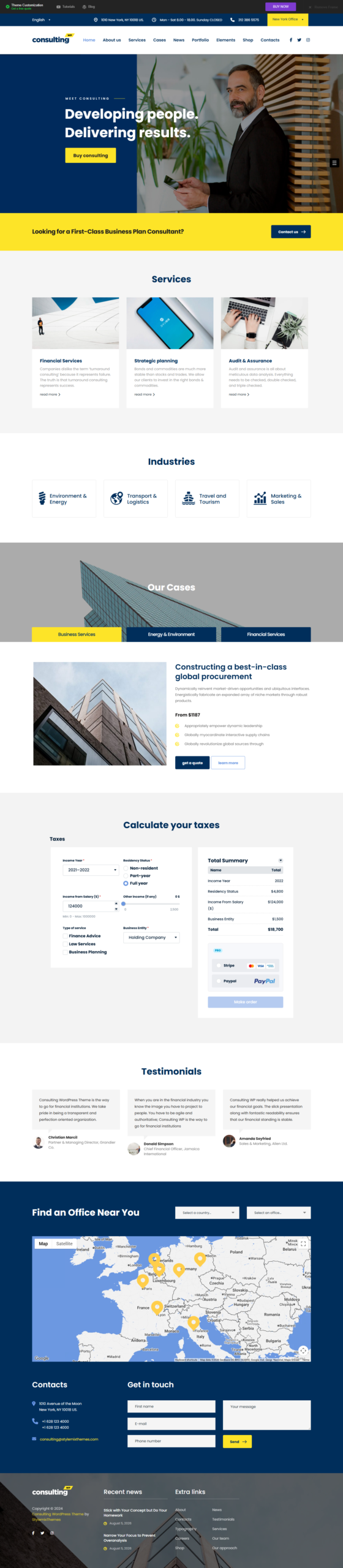 Consulting website services design preview