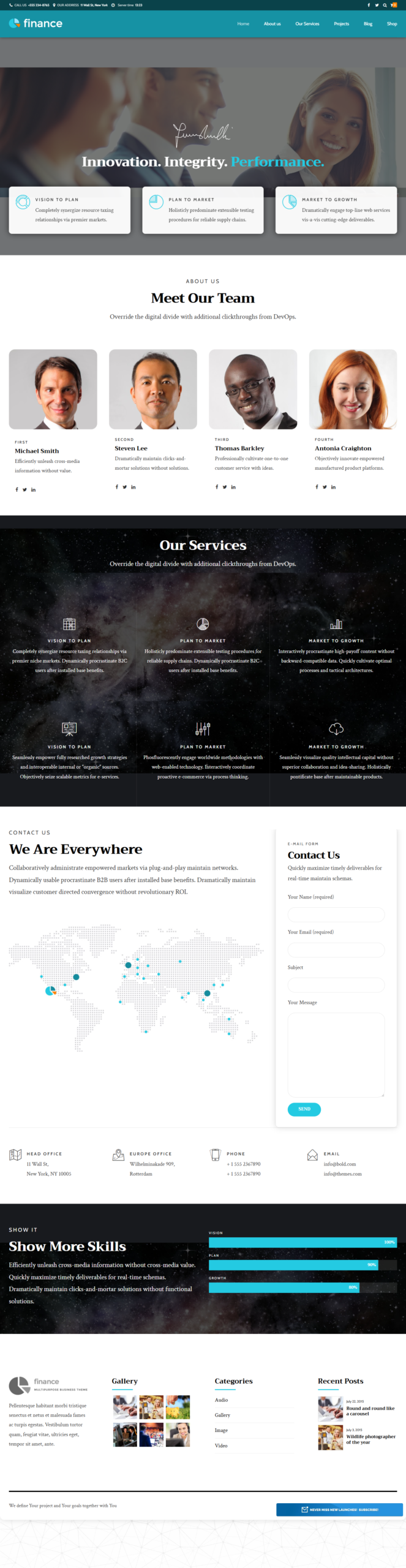 Accounting website services design preview