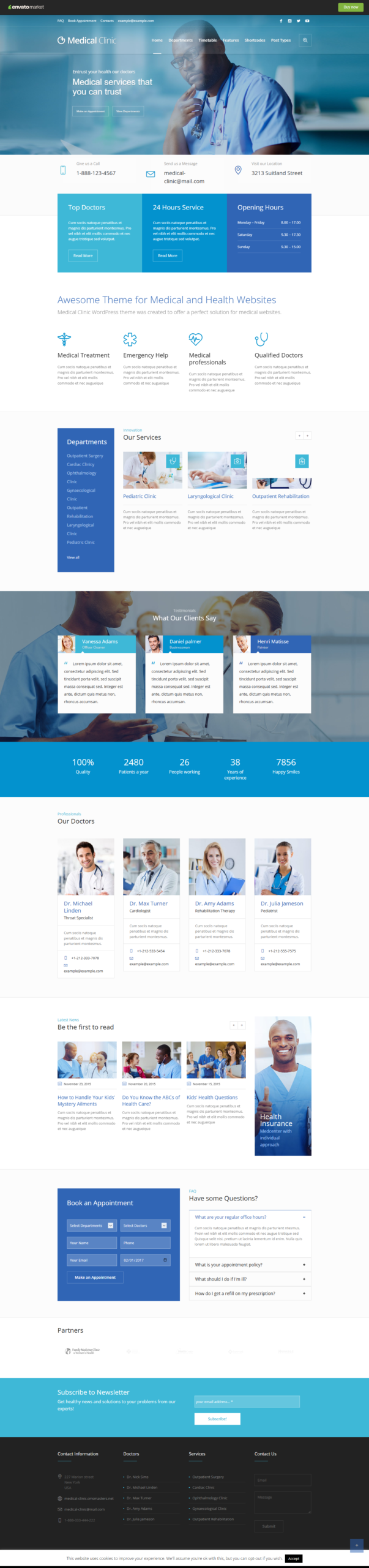 Doctors website design preview